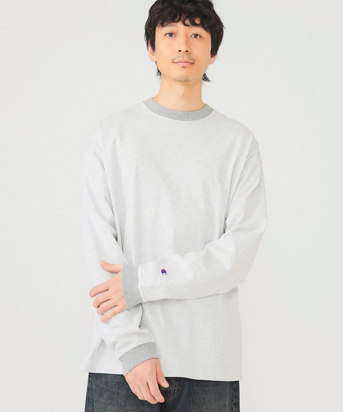 Champion × BEAMS / Special order Ringer Long Sleeve T-shirt