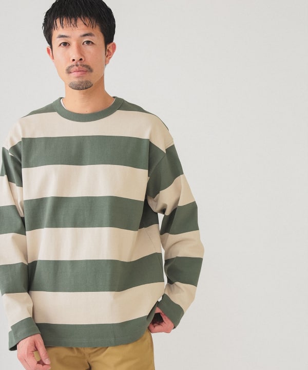 BEAMS（ビームス）BEAMS / 3.5インチ ボーダー ロングスリーブT