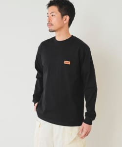UNIVERSAL OVERALL × BEAMS / 別注 ロゴ ロングスリーブ Tシャツ