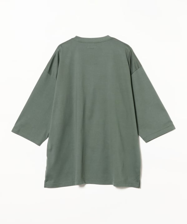 BEAMS（ビームス）シルケット 8分袖 クルーネック Tシャツ（T
