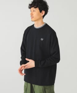 FRED PERRY × BEAMS / 別注 男裝 滾邊PK布 長袖 T恤