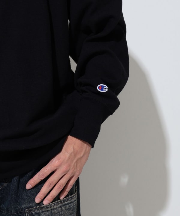 【別注】Champion / ルーズフィット ロングスリーブ Tシャツ Model：H179cm W68kg Size：L