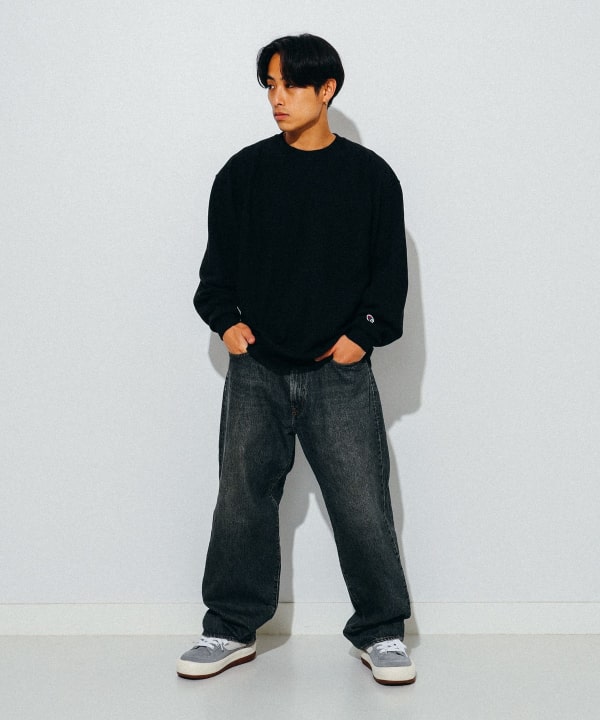 【別注】Champion / ルーズフィット ロングスリーブ Tシャツ Model：H172cm W60kg Size：L