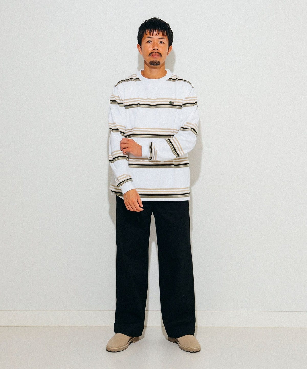 BEAMS (BEAMS) [Special order] LACOSTE / Multi-stripe long
