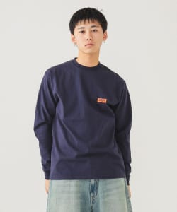 UNIVERSAL OVERALL × BEAMS / 別注 男裝 LOGO 長袖 T恤