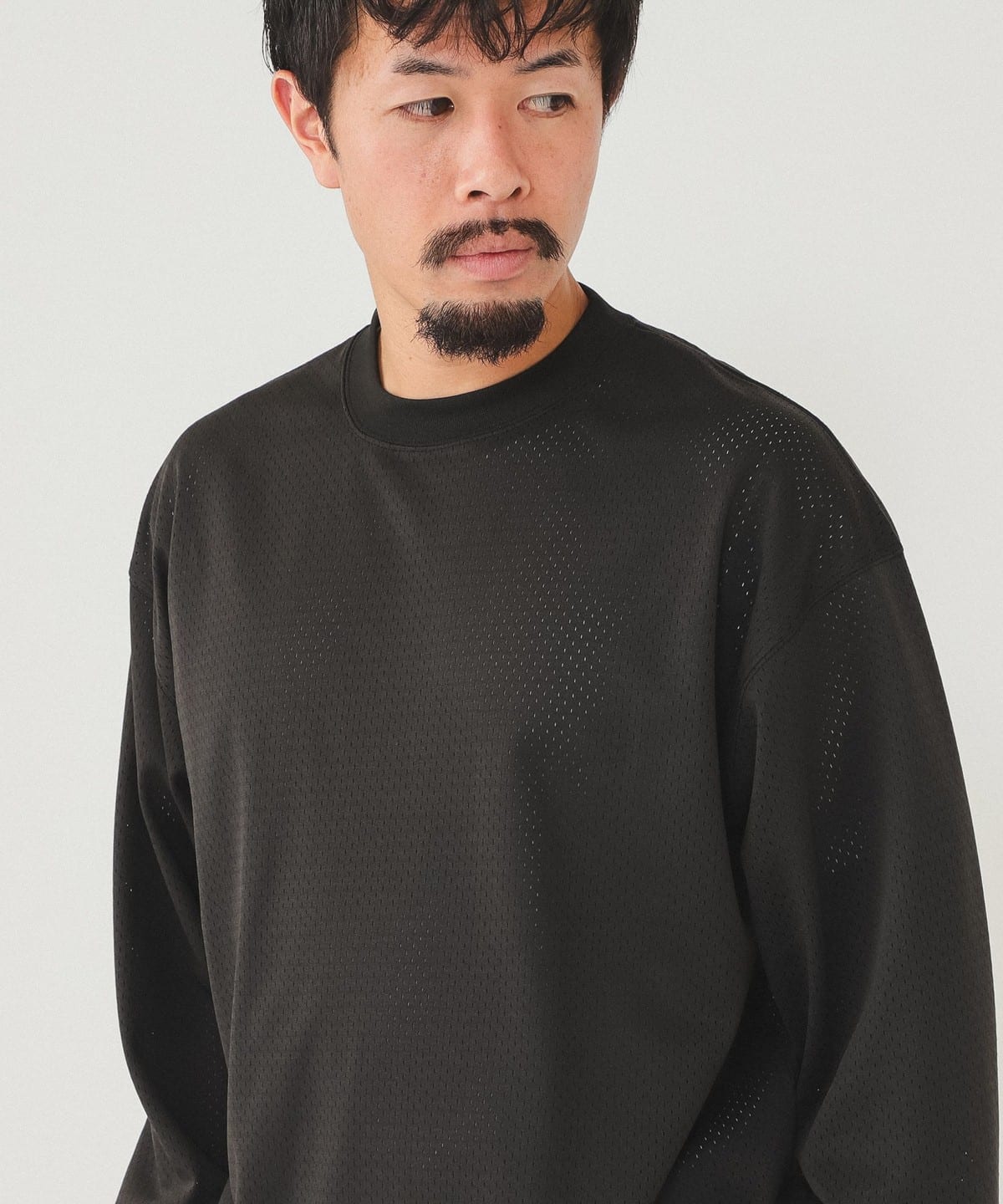 BEAMS (BEAMS) [Special order] Champion / Mesh long sleeve T