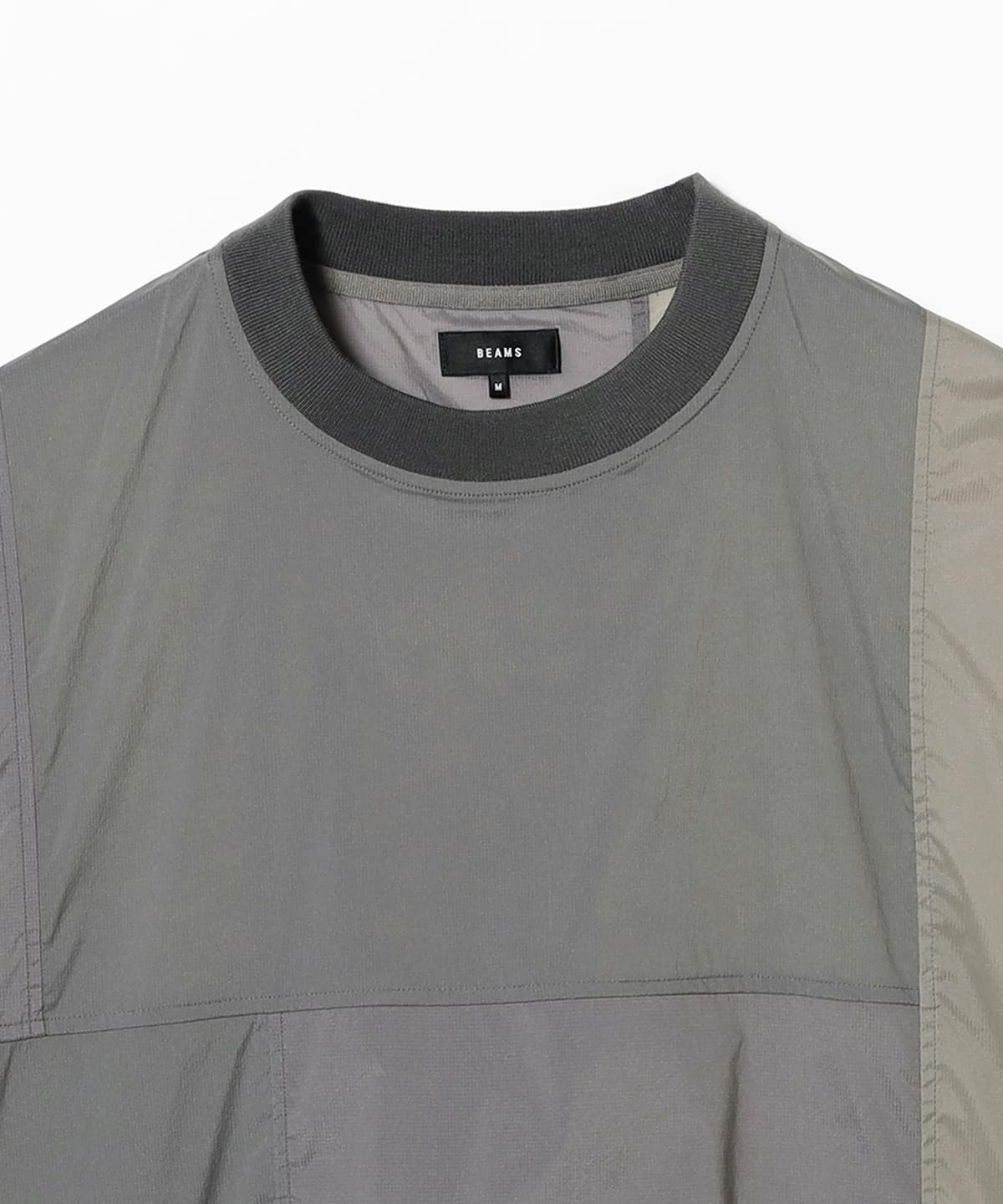 BEAMS（ビームス）ワイドフィット パッチワーク ロングスリーブTシャツ 