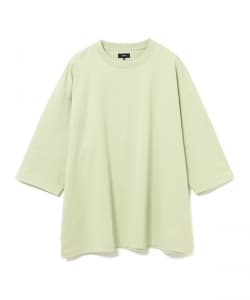 シルケット 8分袖 クルーネック Tシャツ