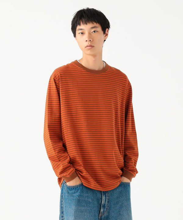 BEAMS コットンレーヨン ボーダー ロングスリーブ Tシャツ BEAMS（ビームス）の「BEAMS / コットンレーヨン ボーダー