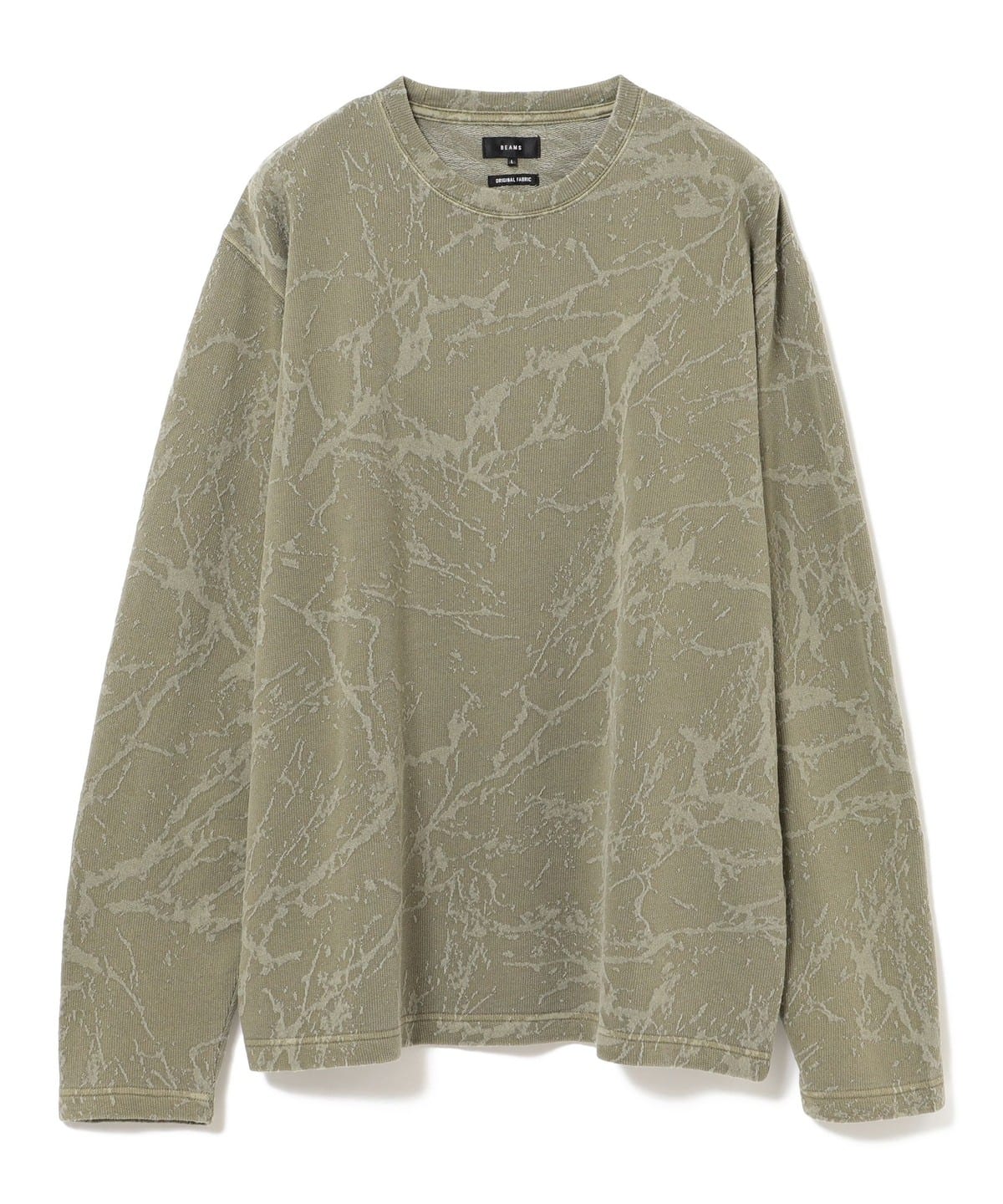 スプラッシュ ジャカード ロングスリーブ Tシャツ Tシャツ・カットソー MEN SAGE XL スプラッシュ ジャカード ロングスリーブ Tシャツ Tシャツ・カットソー MEN SAGE XL