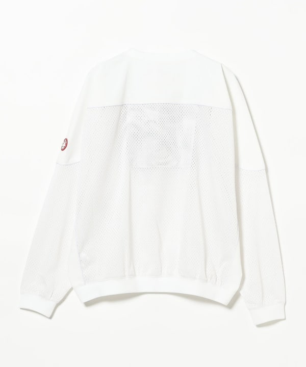 C.E - Mesh Track Crew Neck White | ALTERFATE