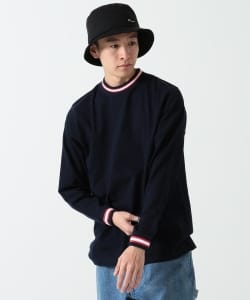 ▲BEAMS / リブ ライン クルーネック カットソー
