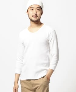 ▲BEAMS / サーマル UネックTシャツ