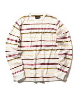 ▲BEAMS PLUS / ボーダー ロングスリーブ ポケット Tシャツ