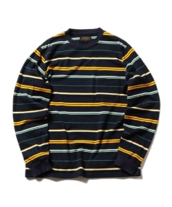 ▲BEAMS PLUS / ボーダー ロングスリーブ ポケット Tシャツ