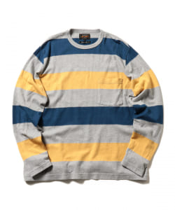 ▲BEAMS PLUS / ワイドボーダー ポケットTシャツ
