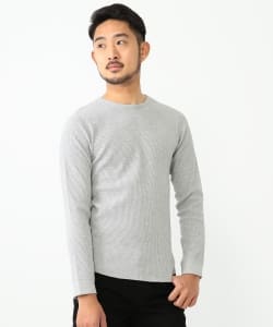 ▲BEAMS / サーマル クルーネック カットソー