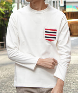 ▲BEAMS / ボーダーポケット カットソー