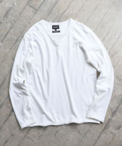▲BEAMS / カットオフ Vネック カットソー