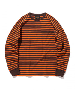 ▲BEAMS PLUS / ラグラン ボーダークルーネック Tシャツ