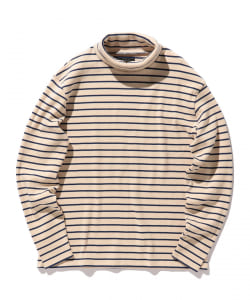 ▲BEAMS PLUS / フライスボーダー ハイネックTシャツ
