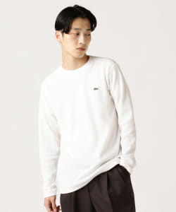 ▲LACOSTE / ワッフル クルーネック ロングスリーブ Tシャツ