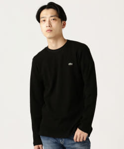 ▲LACOSTE / ワッフル クルーネック ロングスリーブ Tシャツ