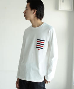 ▲BEAMS / リブポケット ロングスリーブ Tシャツ