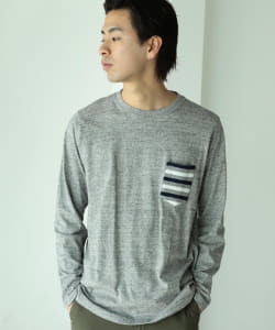 ▲BEAMS / リブポケット ロングスリーブ Tシャツ
