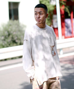 ▲FACCIES / SIDE SLIDE SLIT ロングスリーブ Tシャツ