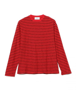 UNUSED / Cotton Border Long Sleeve T-Shirt