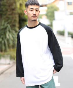 ▲BEAMS / ルーズフィット ベースボール TEE