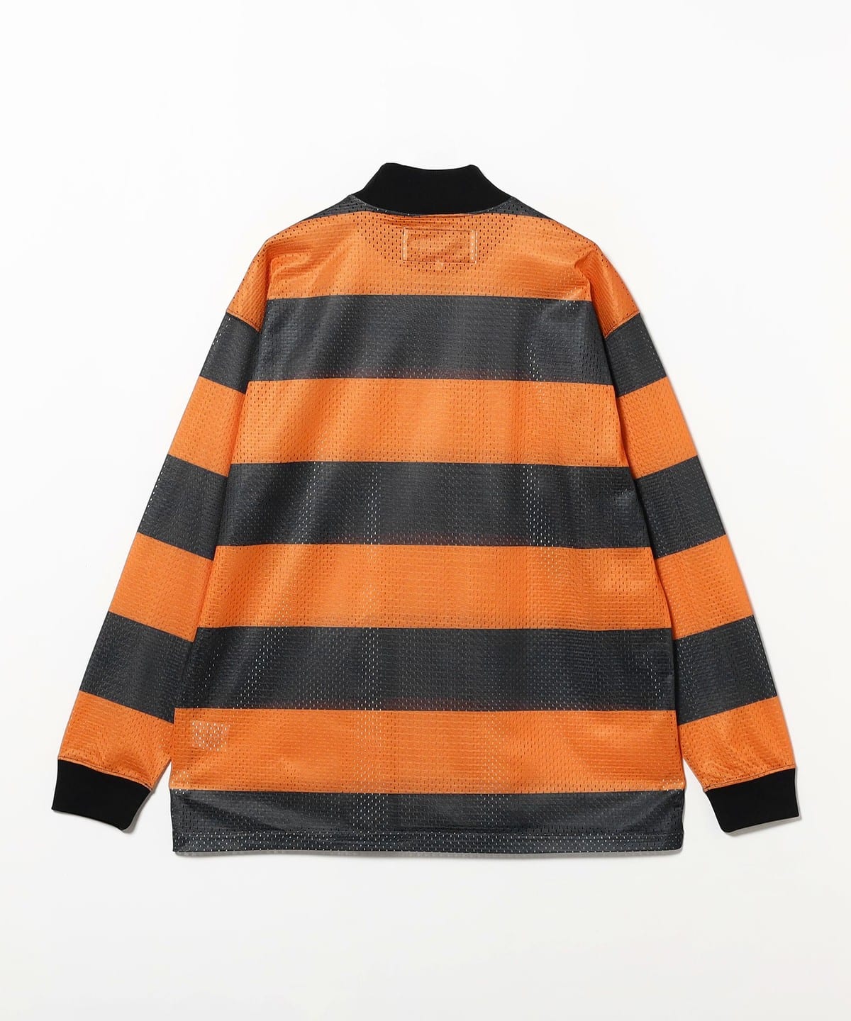 BEAMS（ビームス）SHIDEN / L/S Mock Neck Tee - Stripe Mesh（Tシャツ
