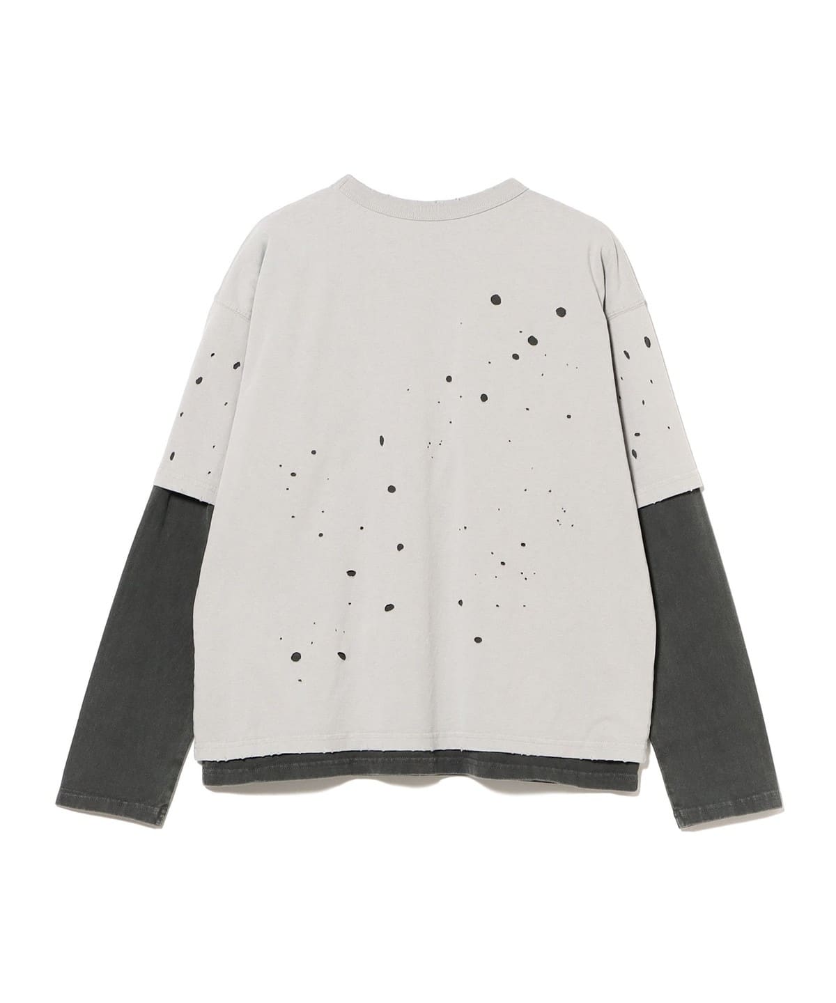 トップス BEAMS Layered Damage Long Sleeve T-Shirt BEAMS（ビームス）Layered Damage Long Sleeve T-Shirt（Tシャツ