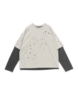 レイヤード ダメージ Tシャツ