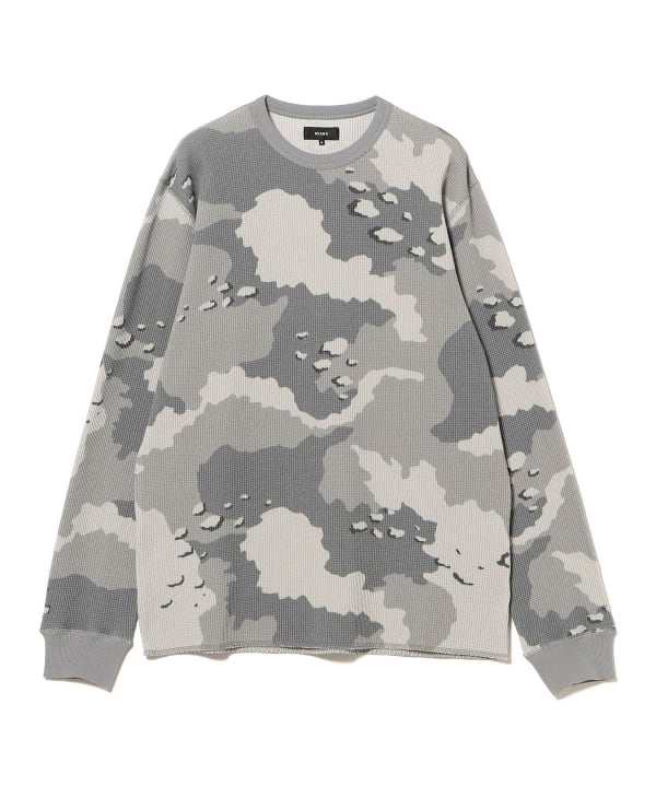 BEAMS（ビームス）Camo Print Thermal Crew Neck（Tシャツ・カットソー