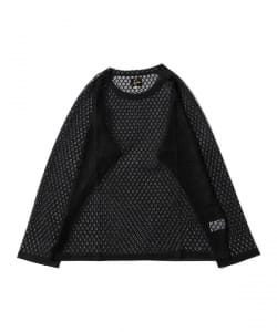 NEEDLES / L/S U-Neck Tee - PE/W Raschel Lace