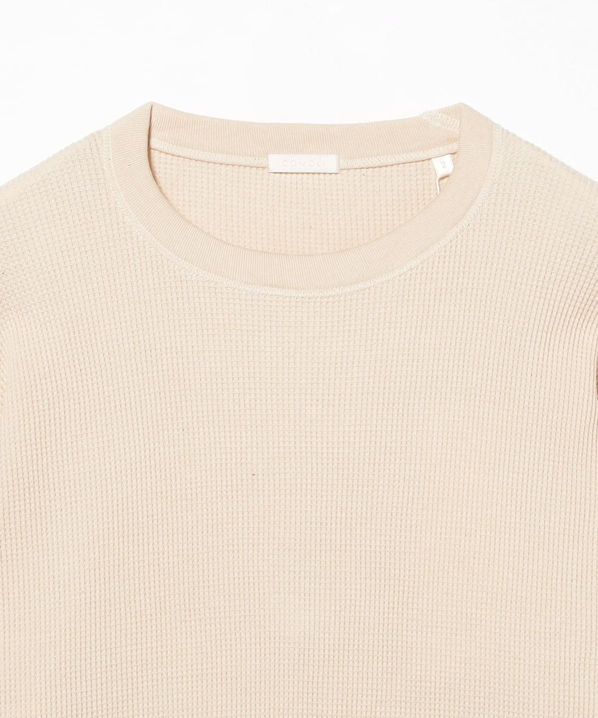 BEAMS（ビームス）COMOLI / コットンカシミヤ ワッフル長袖クルー（T