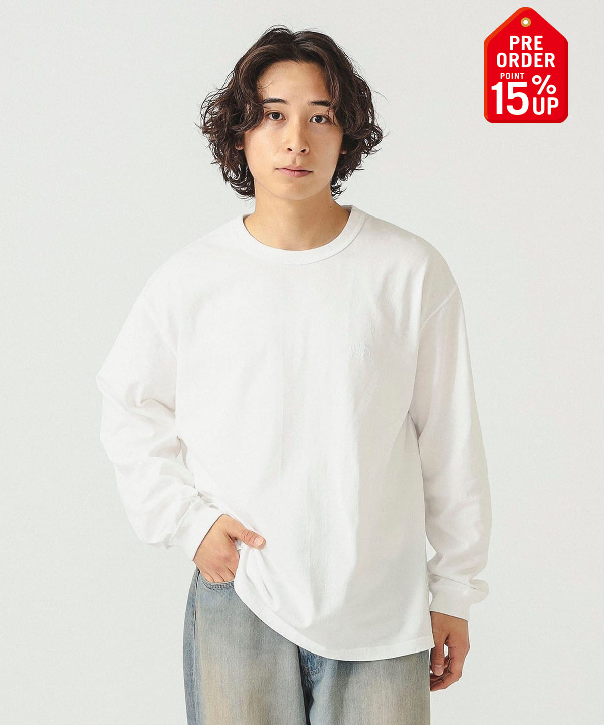 【+15%ポイントUP】【別注】THE NORTH FACE PURPLE LABEL ザ・ノース・フェイス パープルレーベル / ロゴ ロングスリーブ Tシャツ Tシャツ・カットソー MEN WHITE L 【+15%ポイントUP】【別注】THE NORTH FACE PURPLE LABEL ザ・ノース・フェイス パープルレーベル / ロゴ ロングスリーブ Tシャツ Tシャツ・カットソー MEN WHITE L