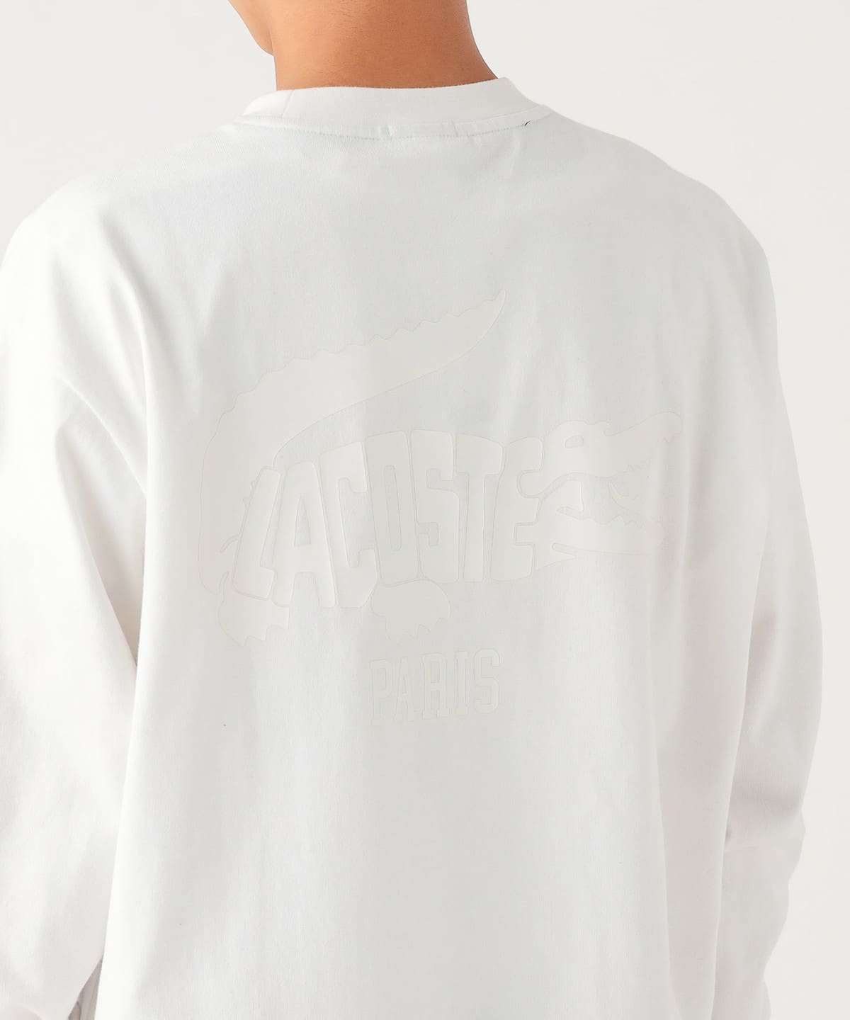 BEAMS[別注]LACOSTE / トーナルロゴ ロングスリーブTシャツ M BEAMS（ビームス）【別注】LACOSTE / トーナルロゴ ロングスリーブT