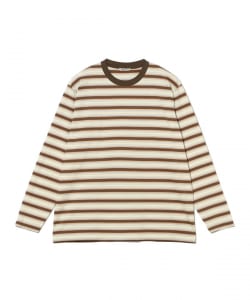 AURALEE / GRADIENT STRIPE JERSEY L/S TEE