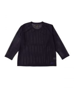 NEEDLES / L/S U-Neck Tee - Geo Raschel Lace