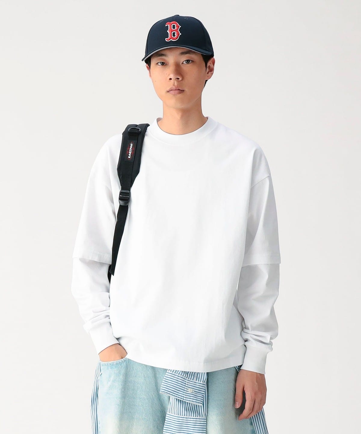 BEAMS（ビームス）【別注】Champion / フェイク レイヤード ロング