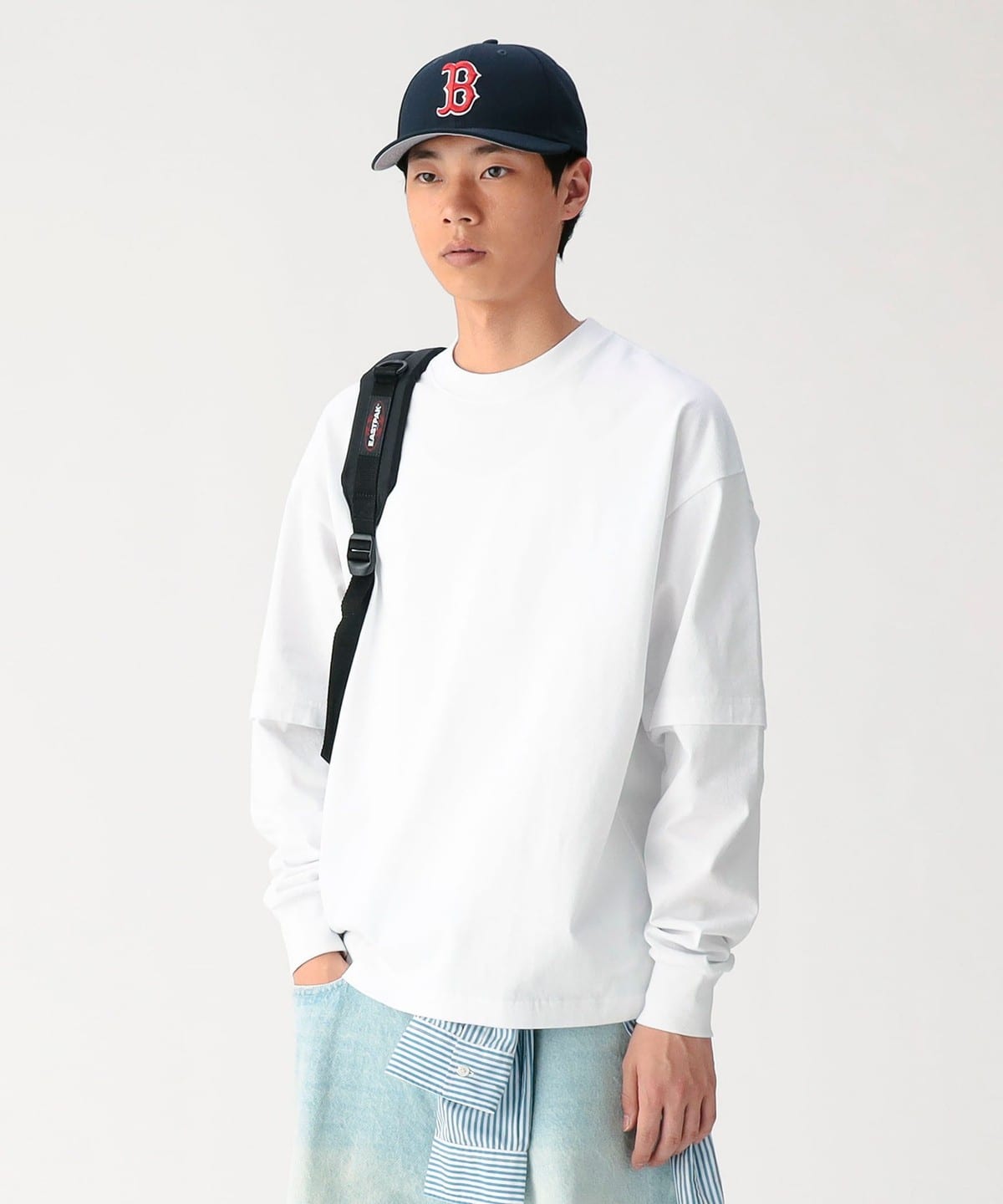 BEAMS（ビームス）【別注】Champion / フェイク レイヤード ロング