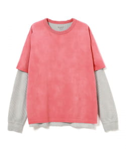 レイヤード フェード ロングスリーブ Tシャツ