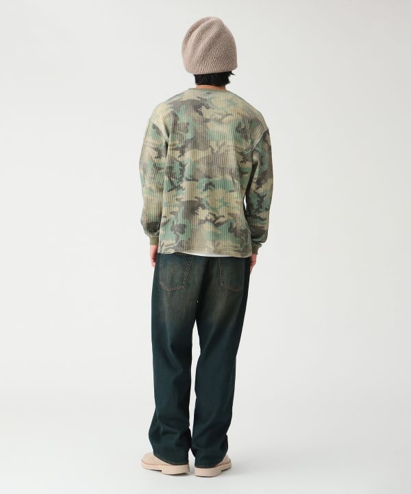ヘンリーネック Tシャツ Model：H185cm Size：L