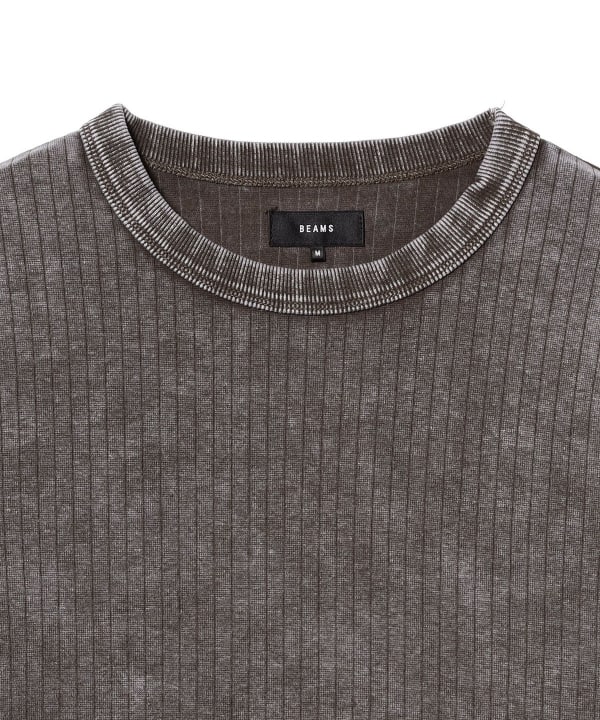 フェード リブ ロングスリーブTシャツ