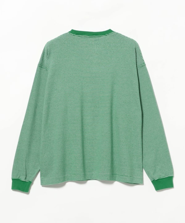 tone / Brushed Rib Knit Striped L/S Tee