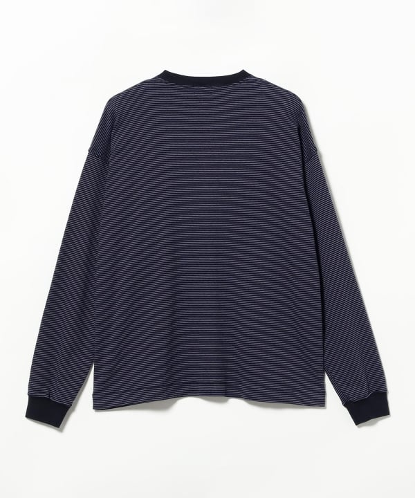 tone / Brushed Rib Knit Striped L/S Tee