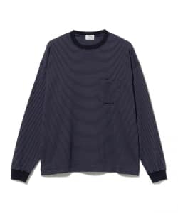 tone / Brushed Rib Knit Striped L/S Tee